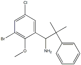 1-(3-bromo-5-chloro-2-methoxyphenyl)-2-methyl-2-phenylpropan-1-amine 结构式