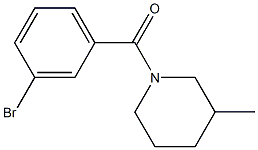 1-(3-bromobenzoyl)-3-methylpiperidine 结构式