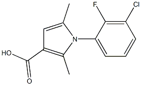 1-(3-chloro-2-fluorophenyl)-2,5-dimethyl-1H-pyrrole-3-carboxylic acid 结构式