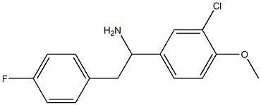 1-(3-chloro-4-methoxyphenyl)-2-(4-fluorophenyl)ethan-1-amine 结构式