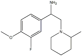 1-(3-fluoro-4-methoxyphenyl)-2-(2-methylpiperidin-1-yl)ethan-1-amine 结构式