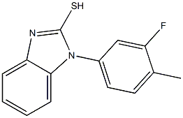 1-(3-fluoro-4-methylphenyl)-1H-1,3-benzodiazole-2-thiol 结构式