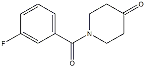 1-(3-fluorobenzoyl)piperidin-4-one 结构式