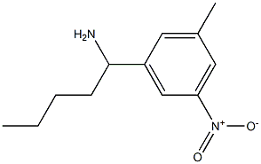 1-(3-methyl-5-nitrophenyl)pentan-1-amine 结构式