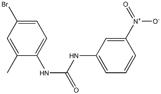 1-(4-bromo-2-methylphenyl)-3-(3-nitrophenyl)urea 结构式