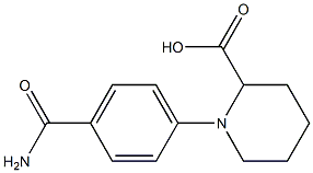 1-(4-carbamoylphenyl)piperidine-2-carboxylic acid 结构式