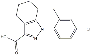 1-(4-chloro-2-fluorophenyl)-4,5,6,7-tetrahydro-1H-indazole-3-carboxylic acid 结构式