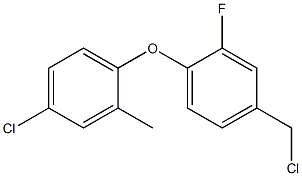 1-(4-chloro-2-methylphenoxy)-4-(chloromethyl)-2-fluorobenzene 结构式