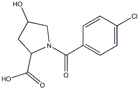 1-(4-chlorobenzoyl)-4-hydroxypyrrolidine-2-carboxylic acid 结构式