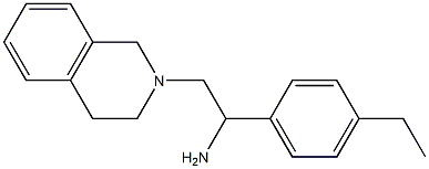 1-(4-ethylphenyl)-2-(1,2,3,4-tetrahydroisoquinolin-2-yl)ethan-1-amine 结构式