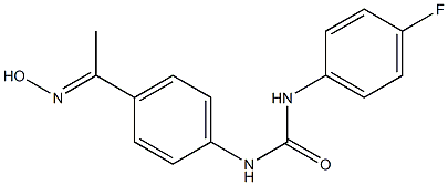 1-(4-fluorophenyl)-3-{4-[1-(hydroxyimino)ethyl]phenyl}urea 结构式