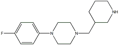 1-(4-fluorophenyl)-4-(piperidin-3-ylmethyl)piperazine 结构式