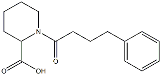 1-(4-phenylbutanoyl)piperidine-2-carboxylic acid 结构式