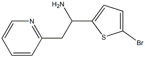 1-(5-bromothiophen-2-yl)-2-(pyridin-2-yl)ethan-1-amine 结构式