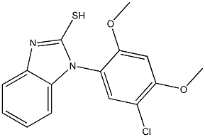 1-(5-chloro-2,4-dimethoxyphenyl)-1H-1,3-benzodiazole-2-thiol 结构式