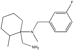 1-(aminomethyl)-N-[(3-fluorophenyl)methyl]-N,2-dimethylcyclohexan-1-amine 结构式