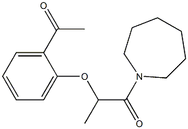 1-(azepan-1-yl)-2-(2-acetylphenoxy)propan-1-one 结构式