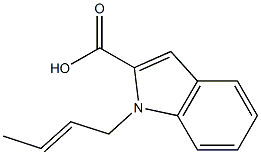 1-(but-2-en-1-yl)-1H-indole-2-carboxylic acid 结构式