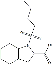1-(butylsulfonyl)octahydro-1H-indole-2-carboxylic acid 结构式