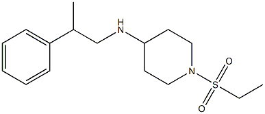 1-(ethanesulfonyl)-N-(2-phenylpropyl)piperidin-4-amine 结构式