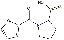 1-(furan-2-ylcarbonyl)pyrrolidine-2-carboxylic acid 结构式