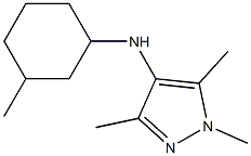 1,3,5-trimethyl-N-(3-methylcyclohexyl)-1H-pyrazol-4-amine 结构式