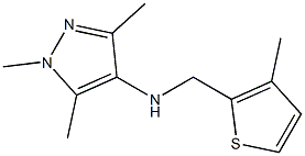 1,3,5-trimethyl-N-[(3-methylthiophen-2-yl)methyl]-1H-pyrazol-4-amine 结构式