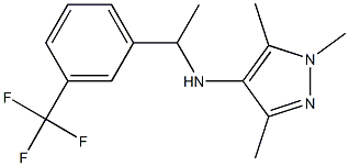 1,3,5-trimethyl-N-{1-[3-(trifluoromethyl)phenyl]ethyl}-1H-pyrazol-4-amine 结构式