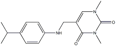 1,3-dimethyl-5-({[4-(propan-2-yl)phenyl]amino}methyl)-1,2,3,4-tetrahydropyrimidine-2,4-dione 结构式