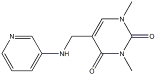 1,3-dimethyl-5-[(pyridin-3-ylamino)methyl]-1,2,3,4-tetrahydropyrimidine-2,4-dione 结构式