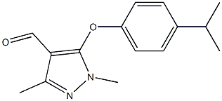 1,3-dimethyl-5-[4-(propan-2-yl)phenoxy]-1H-pyrazole-4-carbaldehyde 结构式
