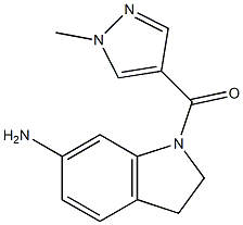 1-[(1-methyl-1H-pyrazol-4-yl)carbonyl]-2,3-dihydro-1H-indol-6-amine 结构式