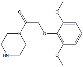 1-[(2,6-dimethoxyphenoxy)acetyl]piperazine 结构式