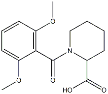 1-[(2,6-dimethoxyphenyl)carbonyl]piperidine-2-carboxylic acid 结构式