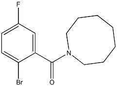 1-[(2-bromo-5-fluorophenyl)carbonyl]azocane 结构式