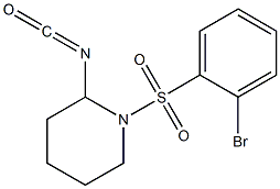 1-[(2-bromobenzene)sulfonyl]-2-isocyanatopiperidine 结构式