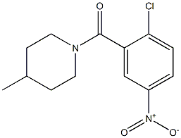 1-[(2-chloro-5-nitrophenyl)carbonyl]-4-methylpiperidine 结构式