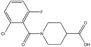 1-[(2-chloro-6-fluorophenyl)carbonyl]piperidine-4-carboxylic acid 结构式