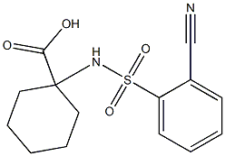 1-[(2-cyanobenzene)sulfonamido]cyclohexane-1-carboxylic acid 结构式