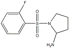 1-[(2-fluorobenzene)sulfonyl]pyrrolidin-2-amine 结构式