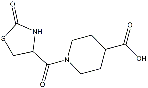 1-[(2-oxo-1,3-thiazolidin-4-yl)carbonyl]piperidine-4-carboxylic acid 结构式