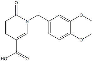 1-[(3,4-dimethoxyphenyl)methyl]-6-oxo-1,6-dihydropyridine-3-carboxylic acid 结构式