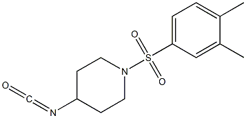 1-[(3,4-dimethylbenzene)sulfonyl]-4-isocyanatopiperidine 结构式