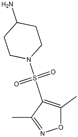 1-[(3,5-dimethyl-1,2-oxazole-4-)sulfonyl]piperidin-4-amine 结构式