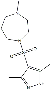 1-[(3,5-dimethyl-1H-pyrazol-4-yl)sulfonyl]-4-methyl-1,4-diazepane 结构式