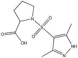 1-[(3,5-dimethyl-1H-pyrazol-4-yl)sulfonyl]pyrrolidine-2-carboxylic acid 结构式