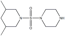 1-[(3,5-dimethylpiperidine-1-)sulfonyl]piperazine 结构式