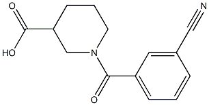 1-[(3-cyanophenyl)carbonyl]piperidine-3-carboxylic acid 结构式