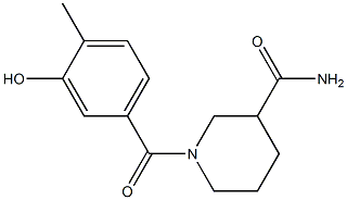 1-[(3-hydroxy-4-methylphenyl)carbonyl]piperidine-3-carboxamide 结构式