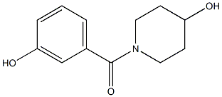 1-[(3-hydroxyphenyl)carbonyl]piperidin-4-ol 结构式